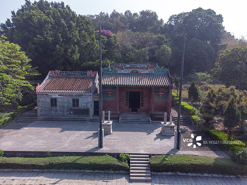 中国东莞桥头镇迳联村航拍视角图片素材