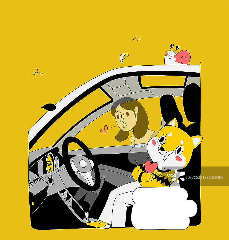 单身狗剧场 | 我的副驾驶图片素材