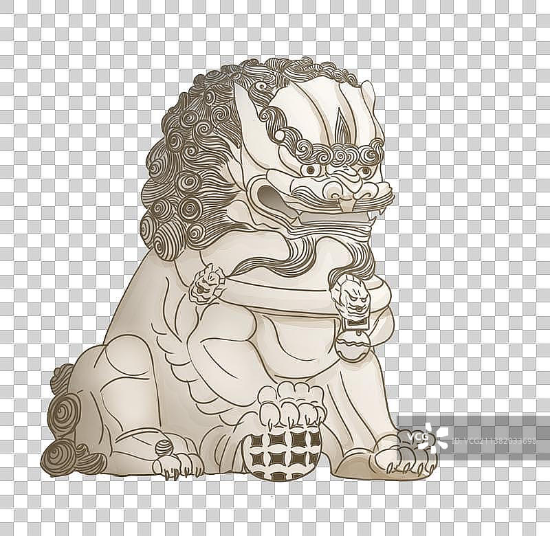 石狮子免抠元素图片素材