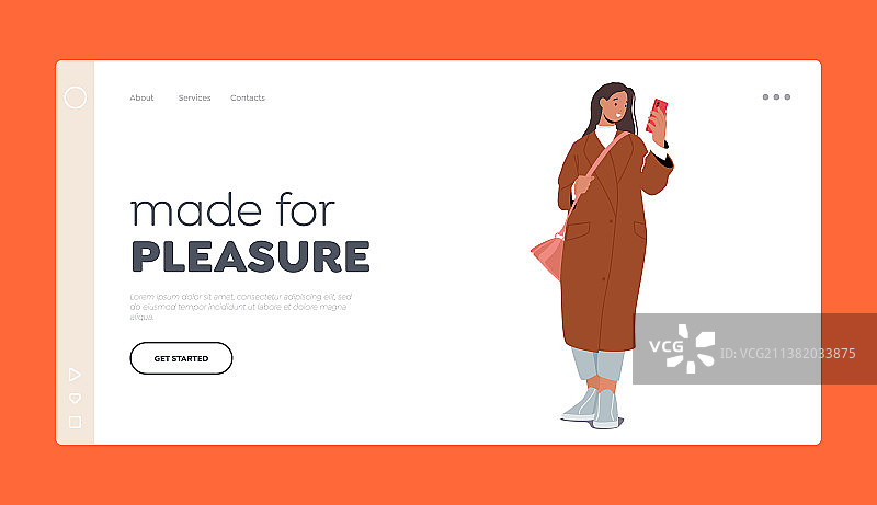 女士秋季时尚潮流落地页图片素材