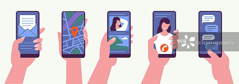 人们正在使用智能手机图片素材