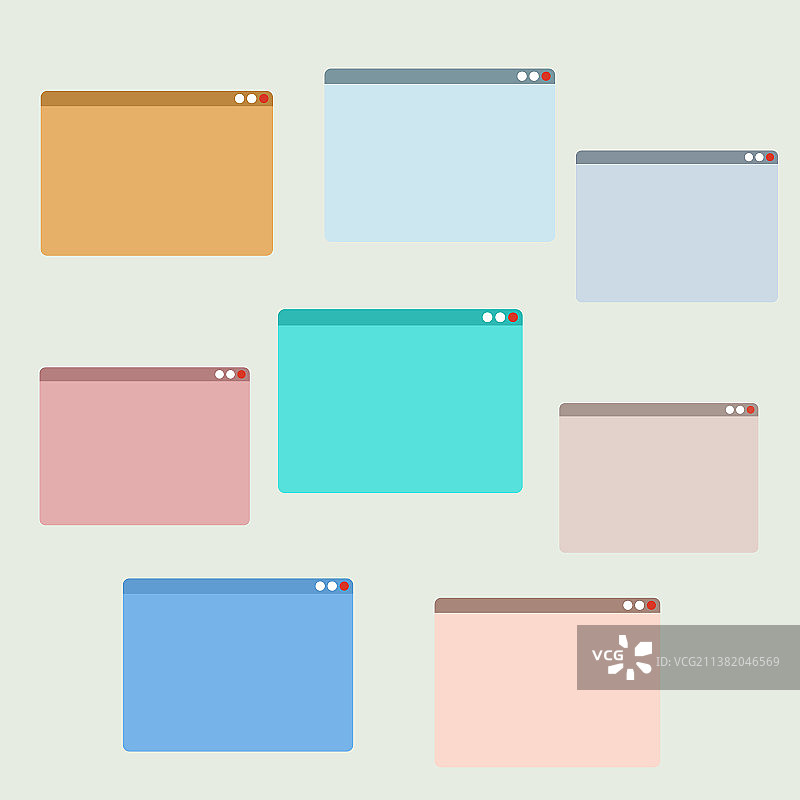 用于群组视频通话的彩色窗口图片素材