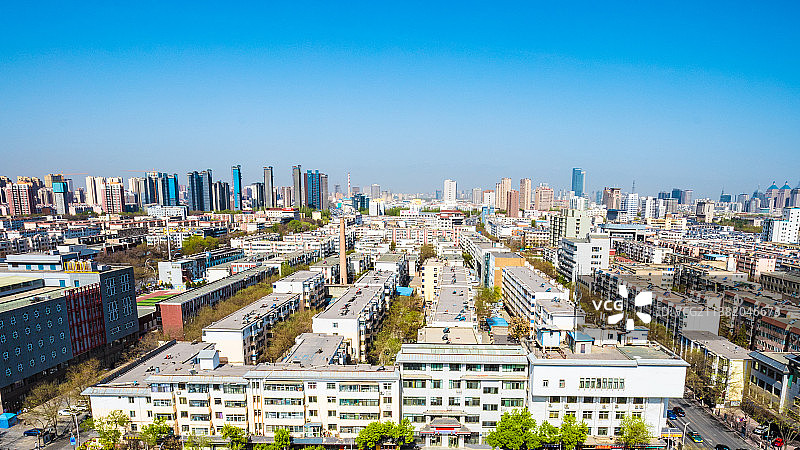 银川市兴庆区-承天寺塔俯瞰图片素材