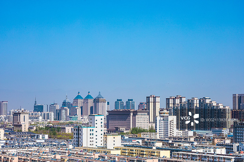 银川市兴庆区-承天寺塔俯瞰图片素材