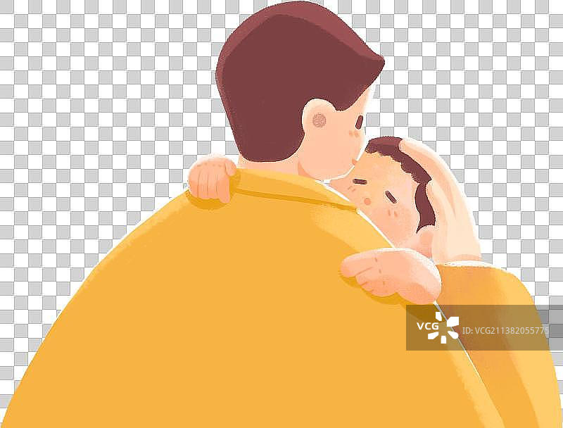 拥抱孩子的父亲图片素材