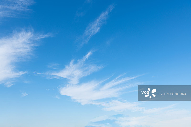 天空中的白云卷云图片素材