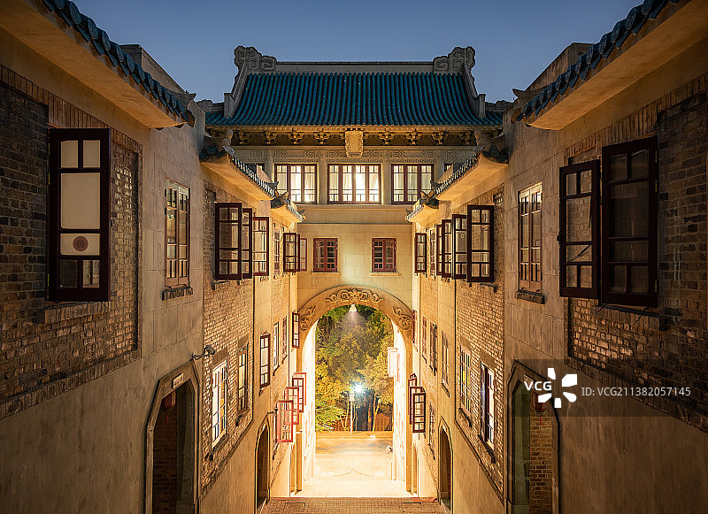 樱顶夜色图片素材