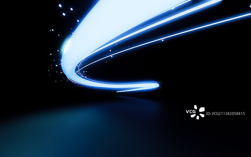 动感与力量的发光线条图片素材