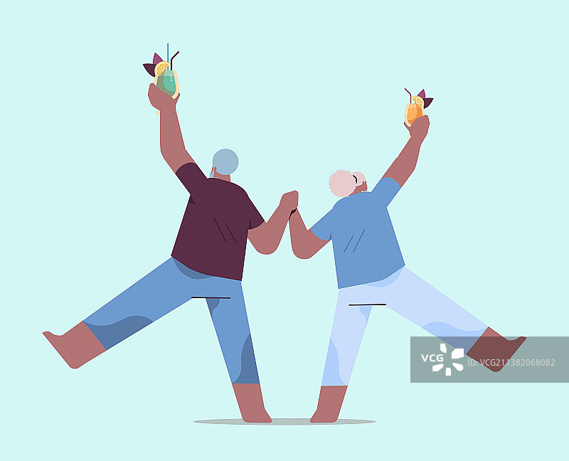 年长的非裔美国夫妇跳舞图片素材