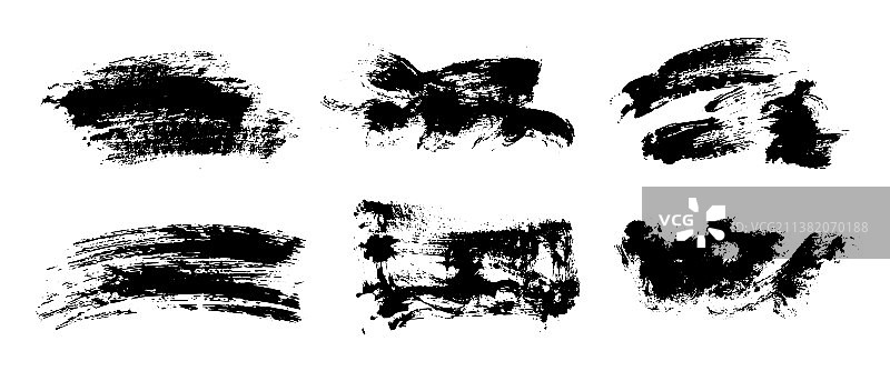 黑色墨水笔刷线条图片素材