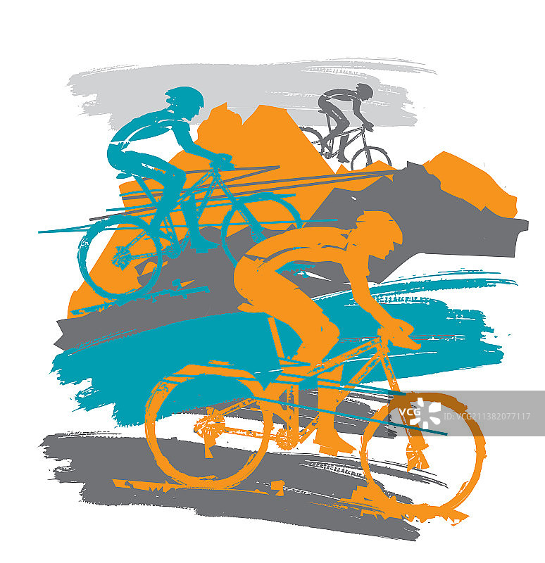 山地自行车赛图片素材