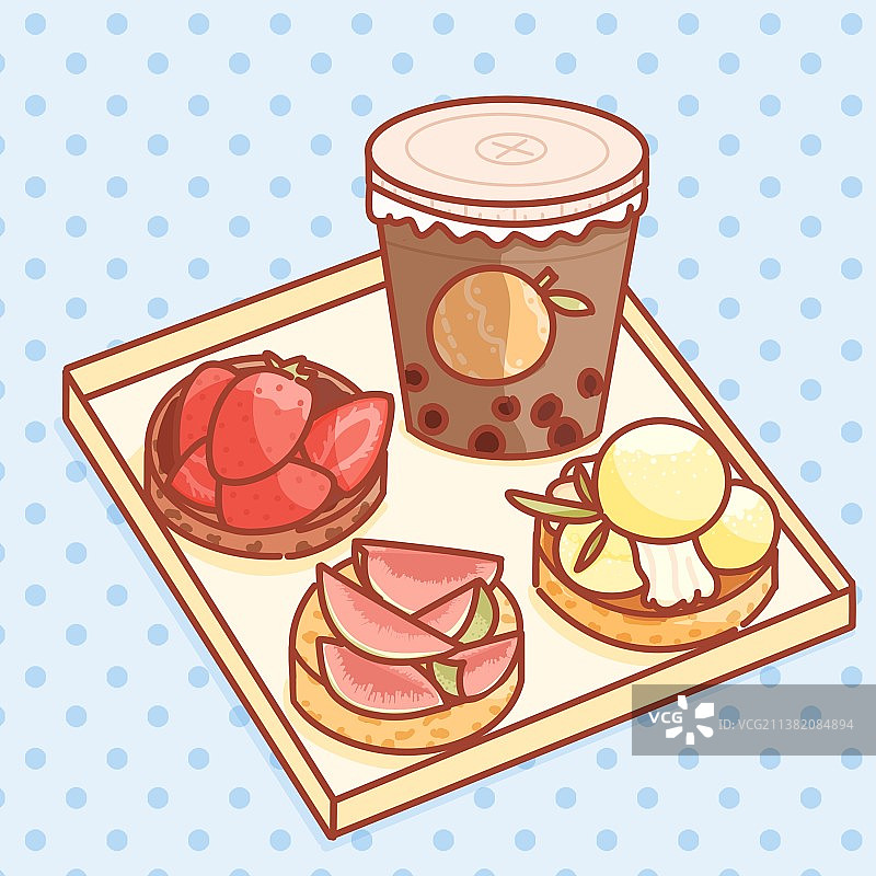 水果挞下午茶图片素材