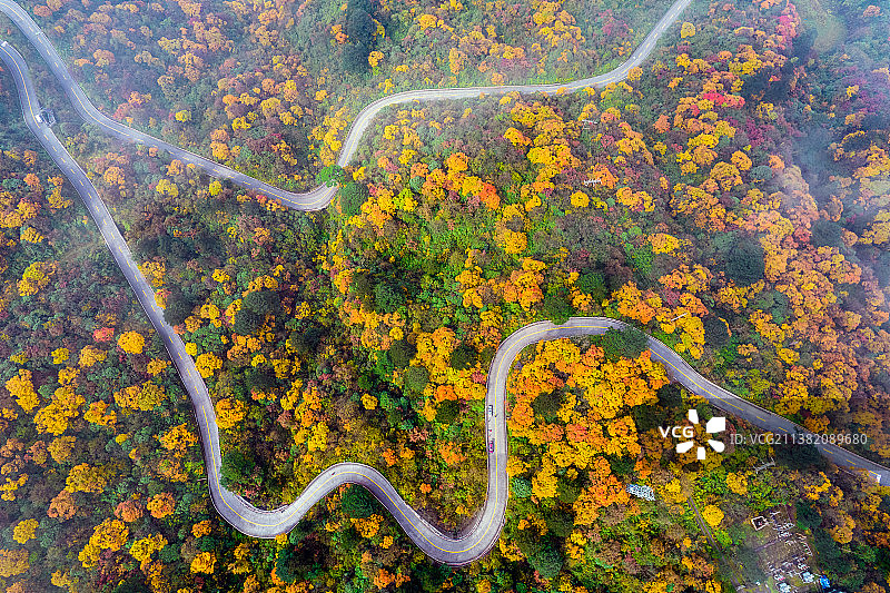 秋染雷洞坪图片素材