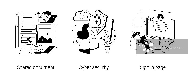 云服务访问抽象概念图片素材