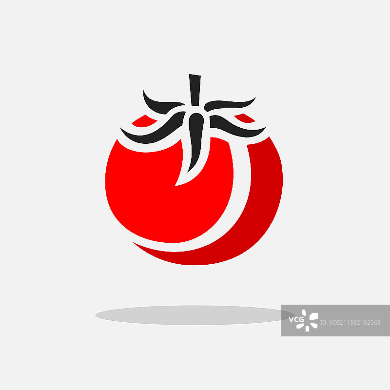 现代设计的红色番茄标志图片素材