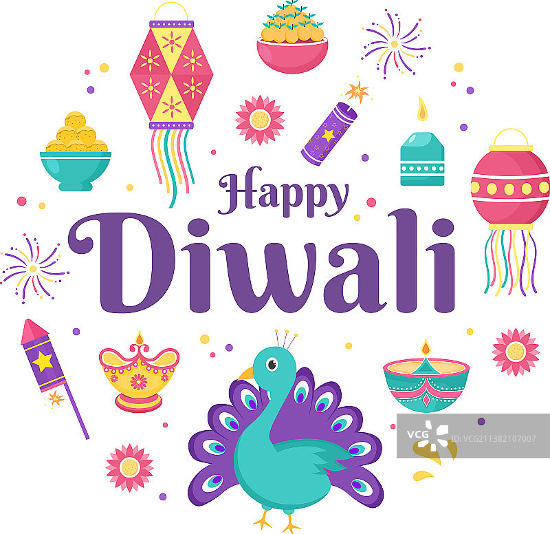 排灯节印度教节日背景图片素材