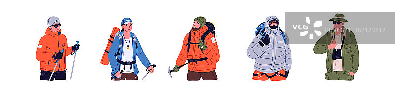 徒步旅行者套装图片素材