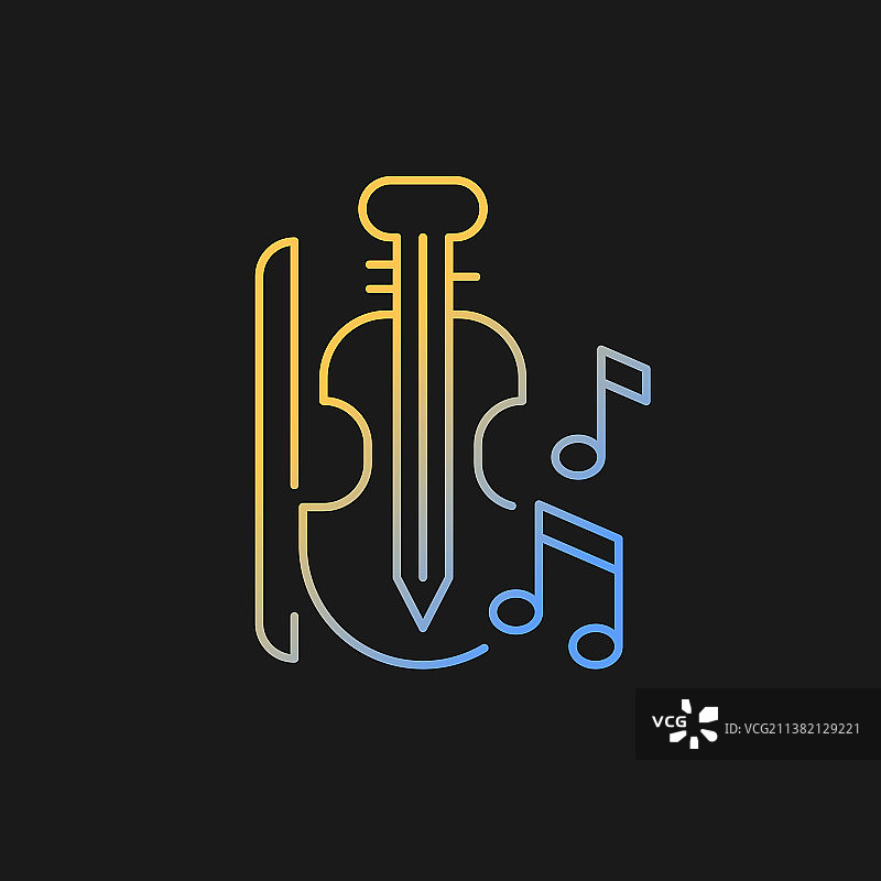 深色主题音乐渐变图标图片素材