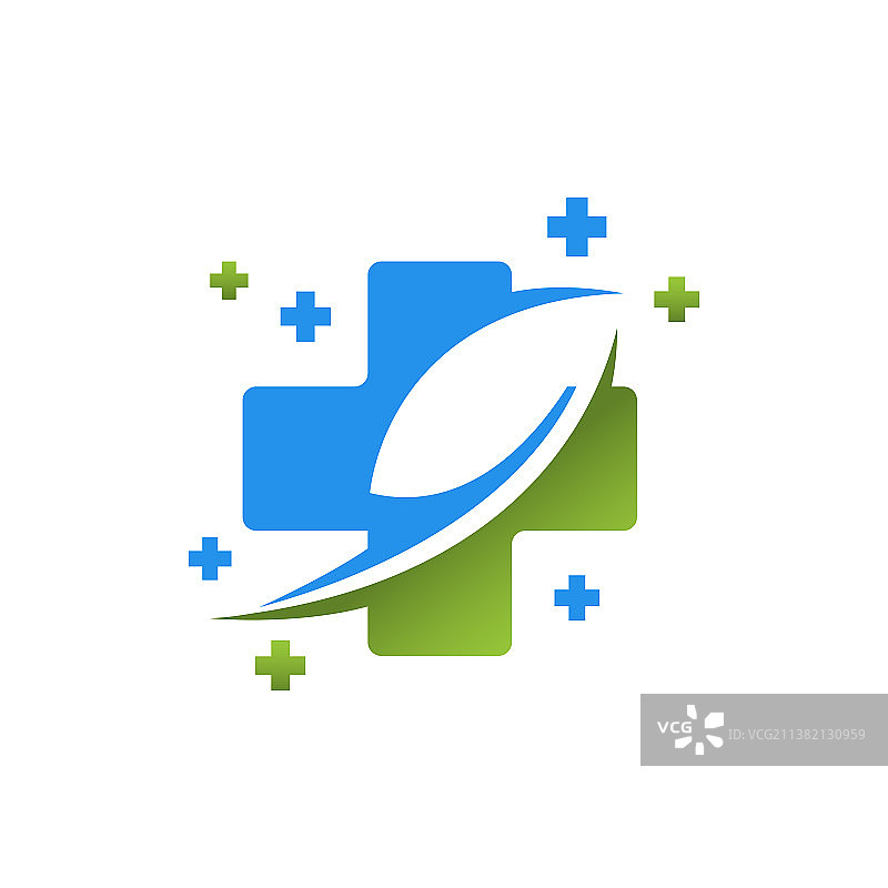 自然草本医疗logo图标设计图片素材