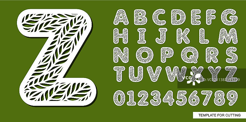 树叶组成的字母Z图片素材