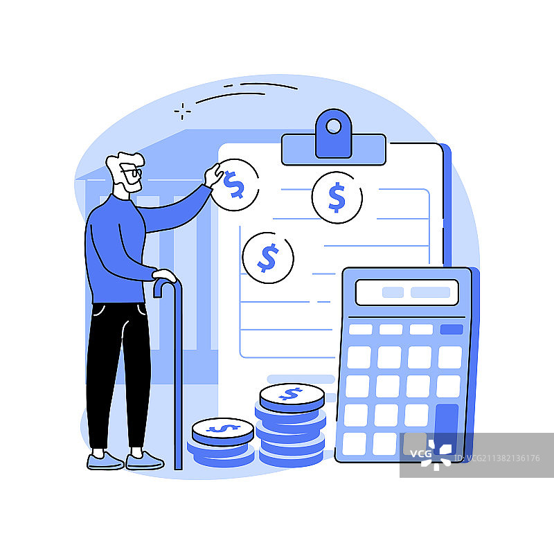 养老金计划抽象概念图片素材