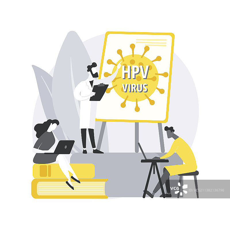 HPV教育项目抽象概念图片素材