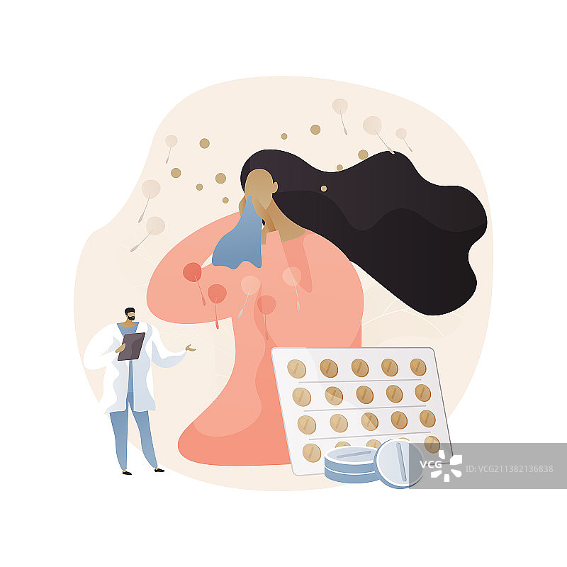季节性过敏概念抽象图片素材