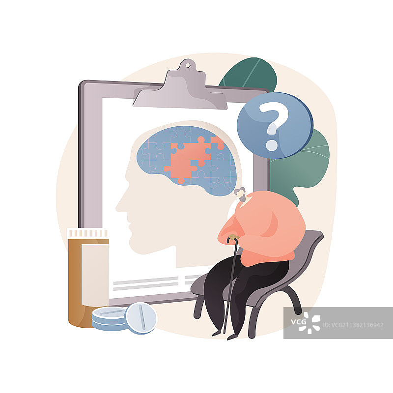 阿尔茨海默病抽象概念图片素材