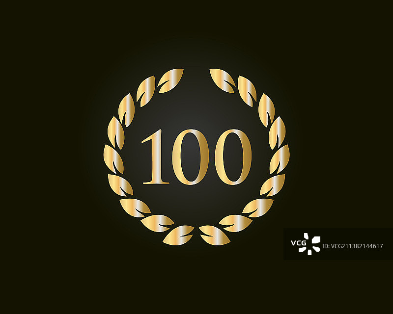 100周年戒指logo模板图片素材