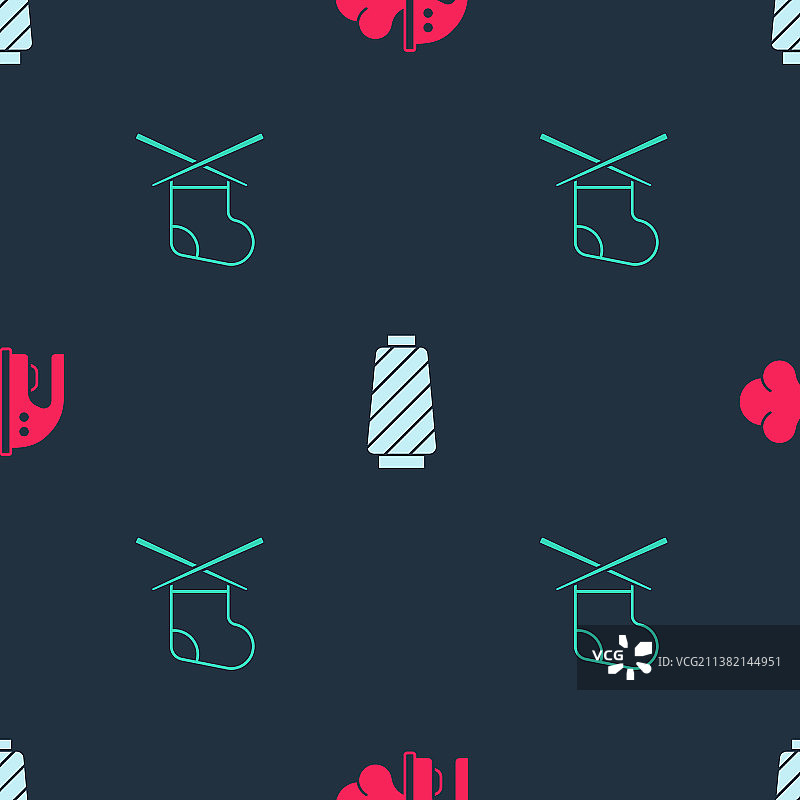 电熨斗缝纫线轴套装图片素材