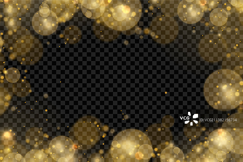闪耀金色魔法尘埃粒子散景光图片素材