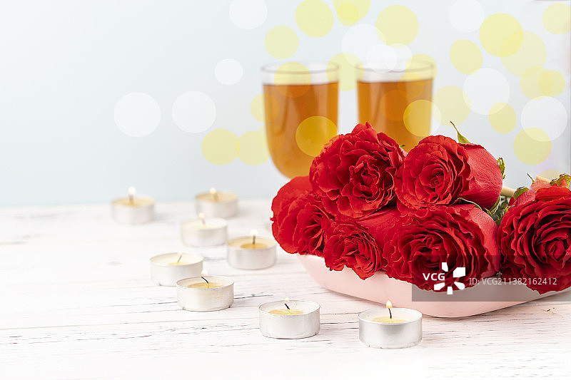 玫瑰特写——520，情人节创意概念图片素材