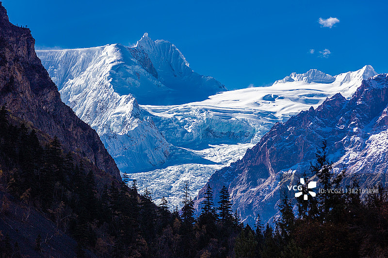 西藏波密米堆冰川图片素材