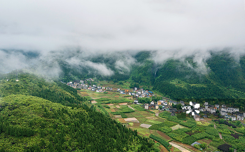 航拍贵州黔东南云舍村图片素材