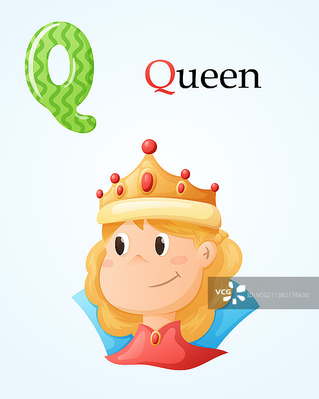 带有英文字母Q的儿童banner图片素材