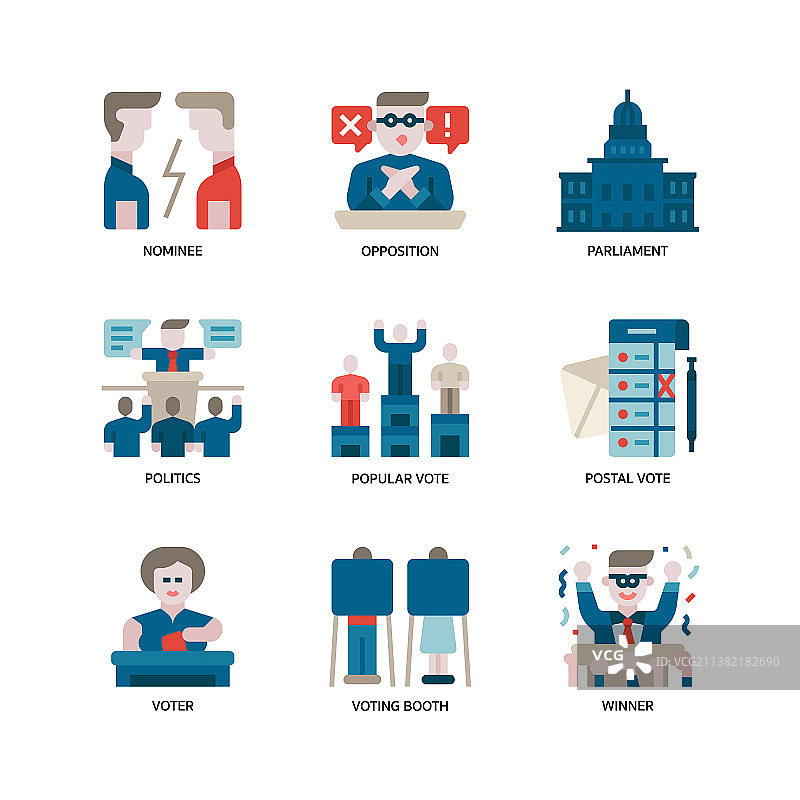 选举图标集图片素材
