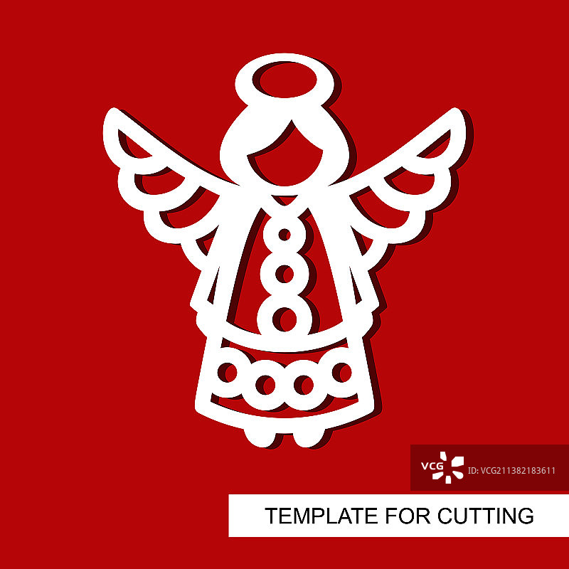 圣诞假日天使装饰剪影图片素材