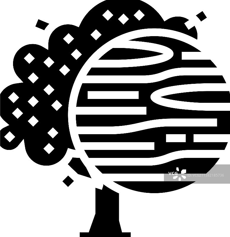 樱桃木符号字形图标图片素材