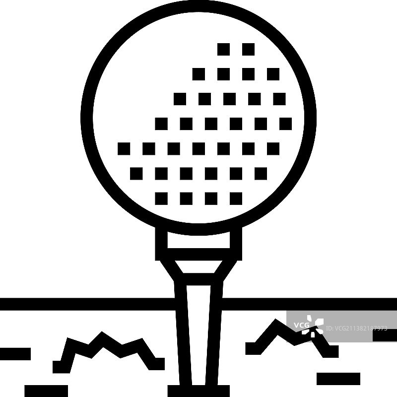 高尔夫球座线形图标图片素材