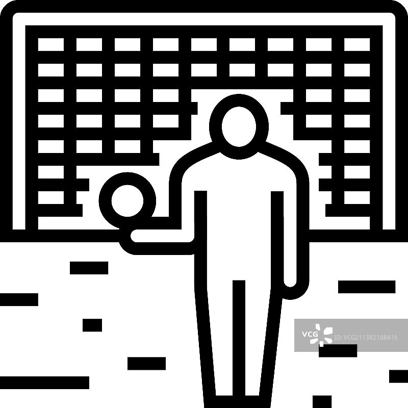 足球守门员线条图标图片素材