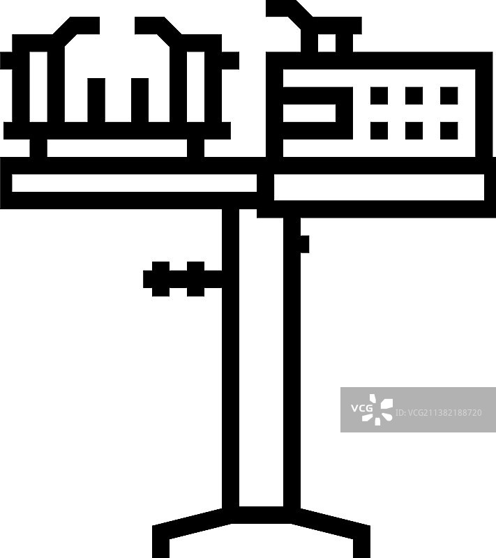 球拍穿线机线条图标图片素材