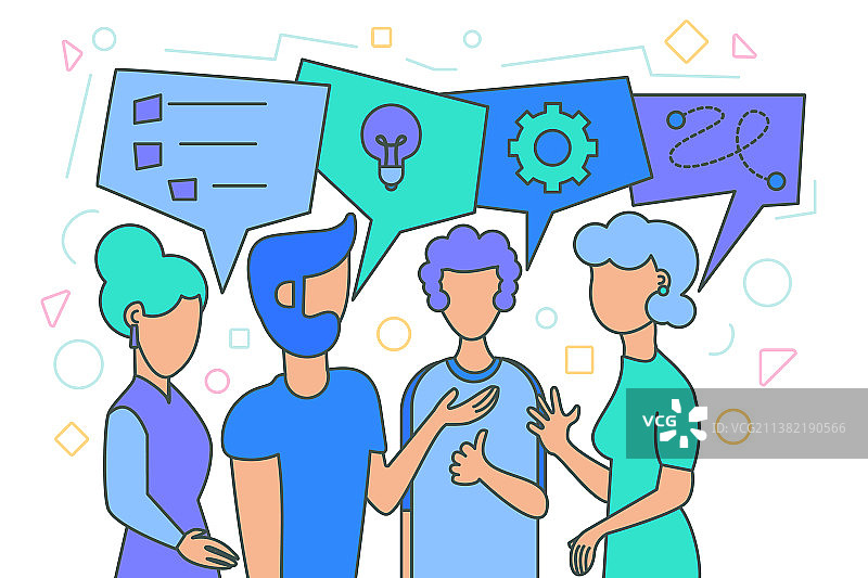 团队头脑风暴创意生成图片素材