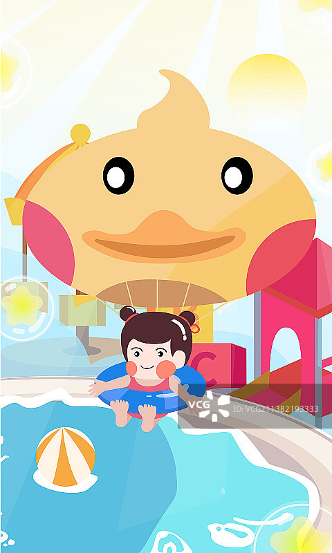 夏季儿童节插画图片素材