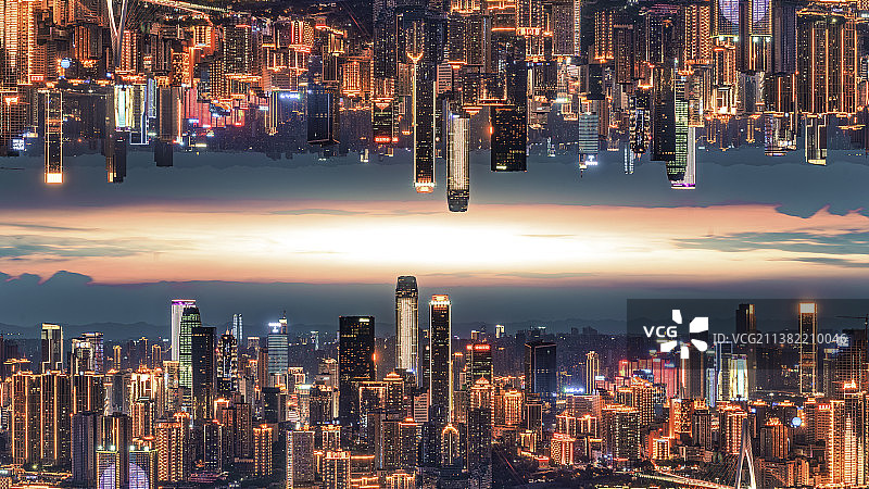 重庆赛博朋克夜景图片素材