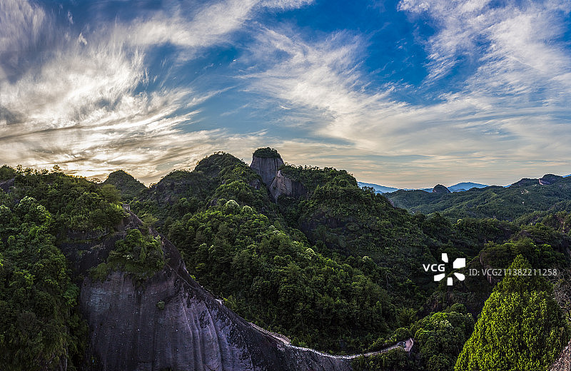 福建省,龙岩市,连城县,冠豸山,竹安寨图片素材