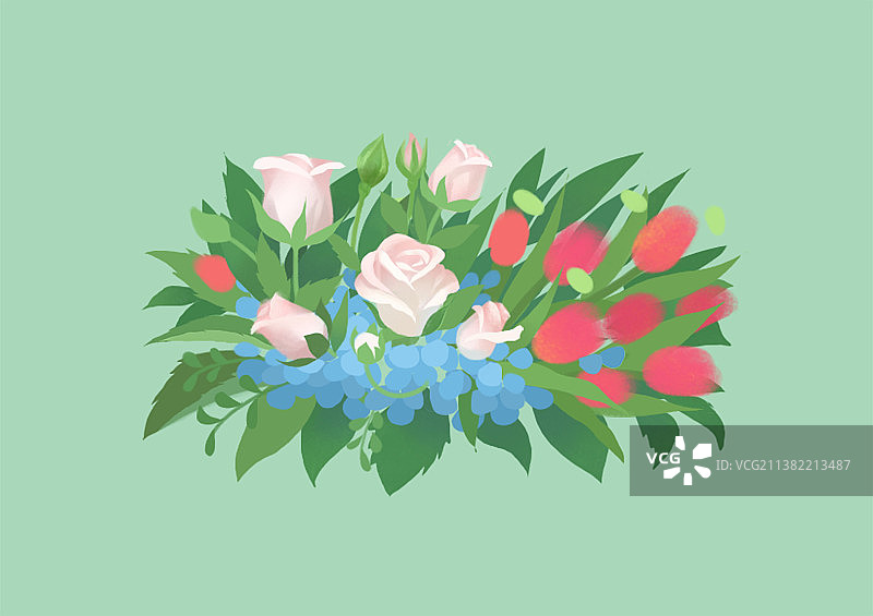 玫瑰花|月季|绣球花图片素材