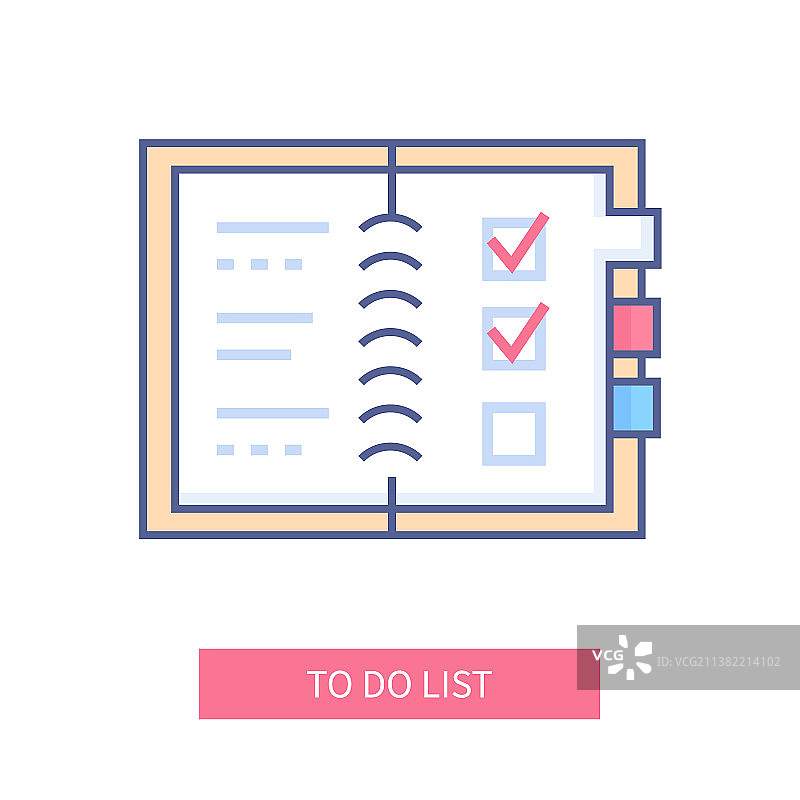 待办事项清单 - 现代线条设计风格图标图片素材