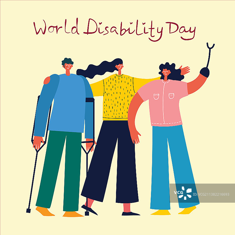 年轻残疾人背景图片素材