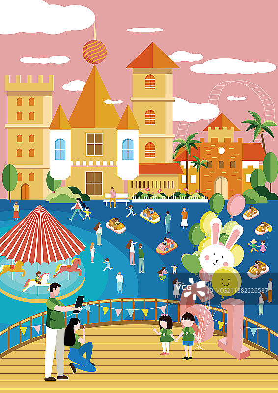 游乐场一角图片素材