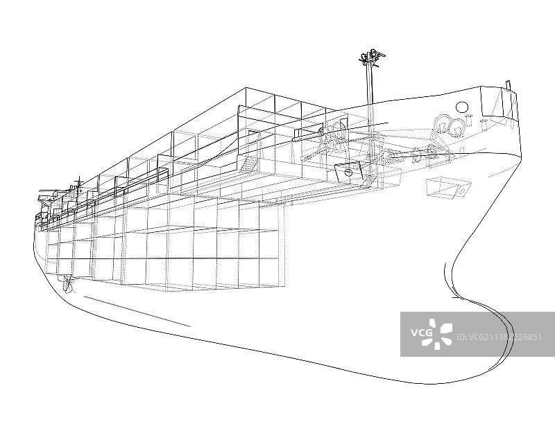 带有集装箱的货船图片素材